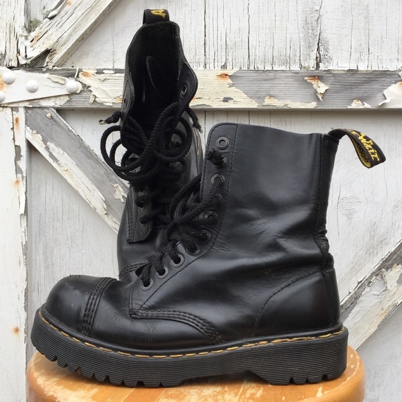 vintage 90s black steel toe Dr. Martens DOCS - Picture 3 of 5